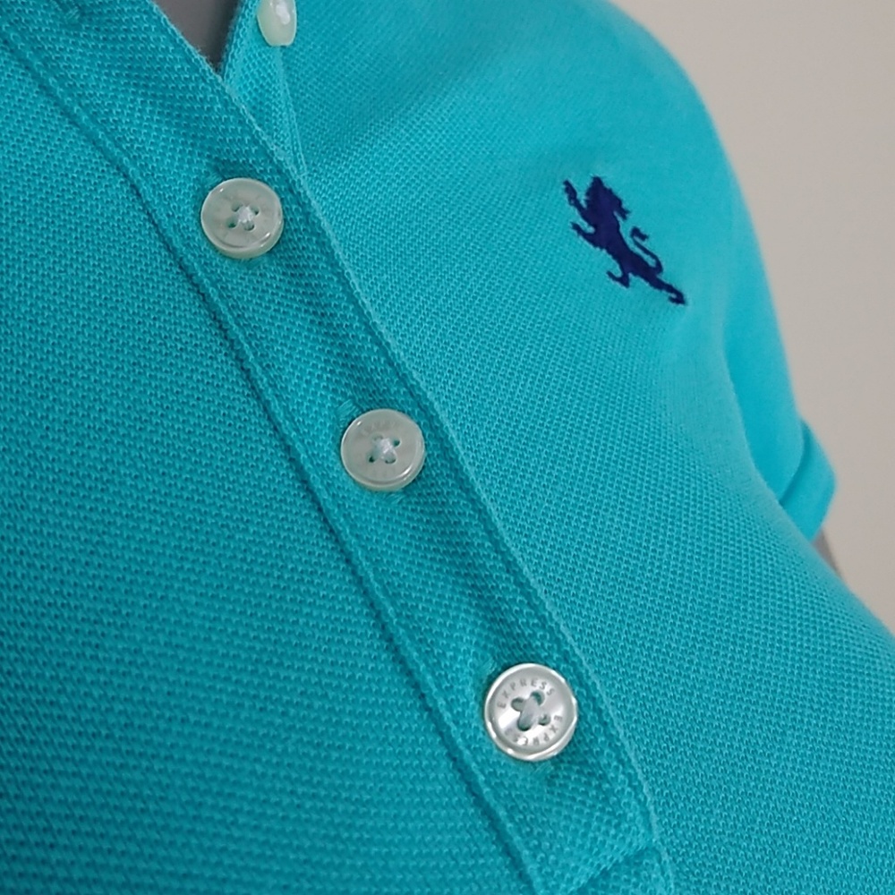 BOGO 🆓! ☀️👕EXPRESS Pique Polo Sky Blue XS - Picture 4 of 8